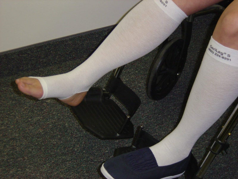 GeriLeg Prevent Products, Inc. - GeriLeg Elderly Leg Skin Protector, Thin Skin Tear & Bruise Protective Geri-Sleeves for Legs - Made in USA -One Pair per Pack(X-Large/White) - Image 2